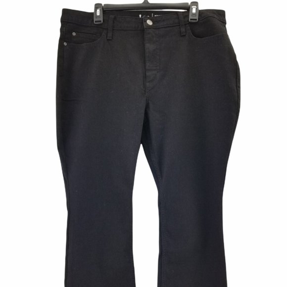 Lee Riders MidRise Boot Cut Jeans Black Deep  Dyed   Womens Size 18P Petite - Picture 2 of 6